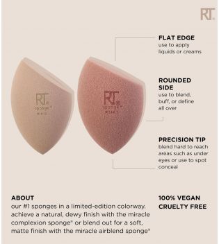 Real Techniques - *New Nudes* - Sponge set for liquids and powders Real Reveal Sponge Duo