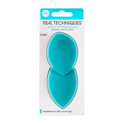 Real Techniques - Makeup Sponge Pack Miracle Airblend Sponge - Natural Matte Finish