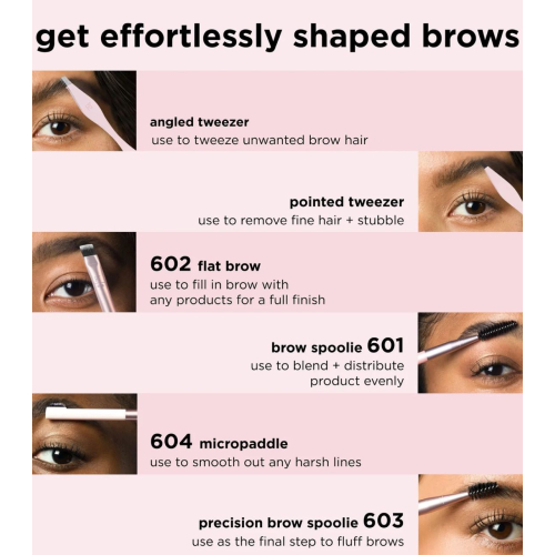 Real Techniques - Set of 3 eyebrow brushes Brow Shaping