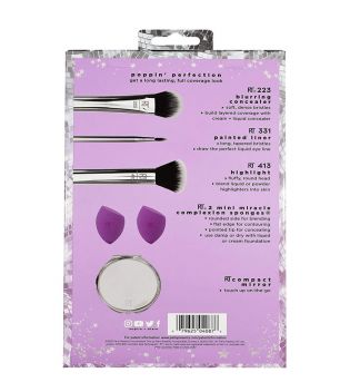 Real Techniques - Poppin' Perfection Brush set + mirror