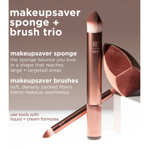 Real Techniques - Makeup Sponge Set Makeupsaver + Face Brush Duo