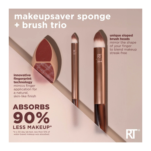Real Techniques - Makeup Sponge Set Makeupsaver + Face Brush Duo