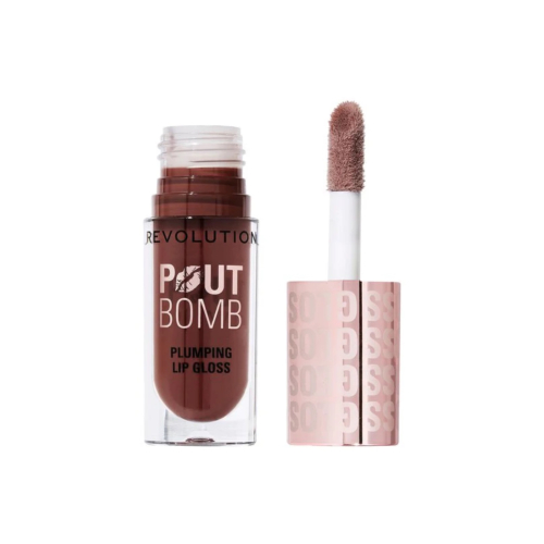Revolution - Plumping Lip Gloss Pout Bomb - Espresso Cool Nude