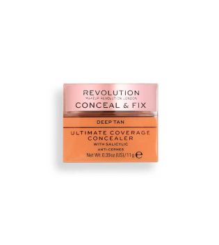 Revolution -  Ultimate Coverage Concealer Conceal & Fix - Deep Tan