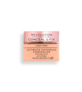 Revolution -  Ultimate Coverage Concealer Conceal & Fix - Light Pink