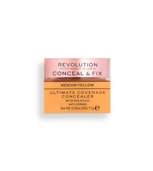 Revolution -  Ultimate Coverage Concealer Conceal & Fix - Medium Yellow