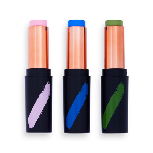 Revolution - *Creator* - Artistic Makeup Sticks Fast Base Paint Sticks - Pink, Blue and Green