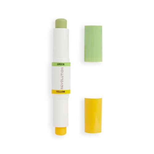 Revolution - Color Correcting Stick Duo Correct & Transform - Green and yellow