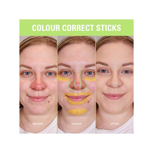 Revolution - Color Correcting Stick Duo Correct & Transform - Green and yellow