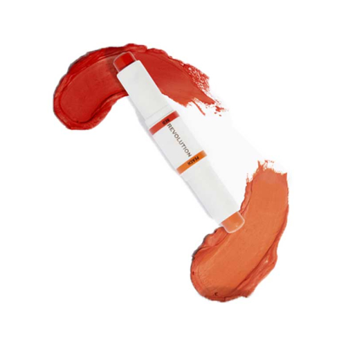 Revolution - Color correcting stick duo Correct & Transform - Peach and red
