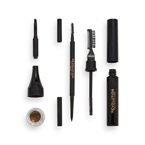 Revolution - Eyebrow Kit Ultra Brow Builder - Dark Brown