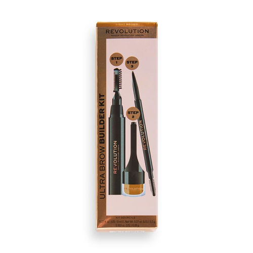 Revolution - Eyebrow Kit Ultra Brow Builder - Light Brown