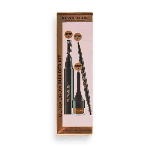 Revolution - Eyebrow Kit Ultra Brow Builder - Medium Brown