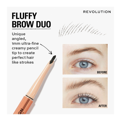 Revolution - Eyebrow pencil Fluffy Brow Filter Duo - Granite