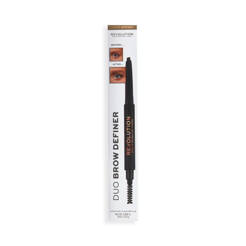 Revolution - Eyebrow Pencil Duo Brow Definer - Light Brown