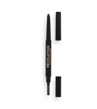Revolution - Eyebrow Pencil Duo Brow Definer - Medium Brown