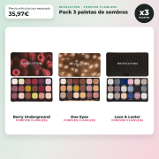 Revolution - Pack of 3 Forever Flawless eyeshadow palettes