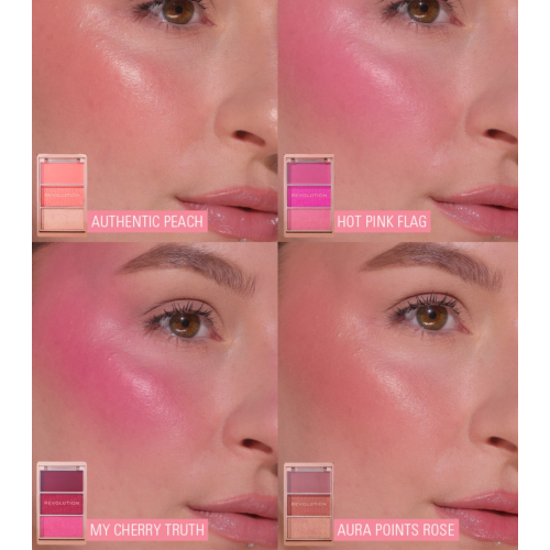 Revolution - Icon Blush Blush Palette - Hot Pink Flag