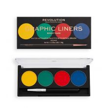 Revolution - Liner Palette Water Activated Graphic Liners - Bright Babe