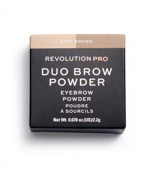 Revolution Pro - Duo Eyebrow Powder - Soft Brown
