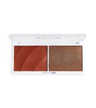 Revolution Relove - Colour Play Blushed Blush and highlighter duo - Baby