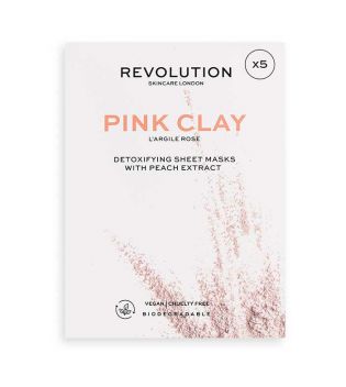 Revolution Skincare - Pack of 5 Pink Clay Masks