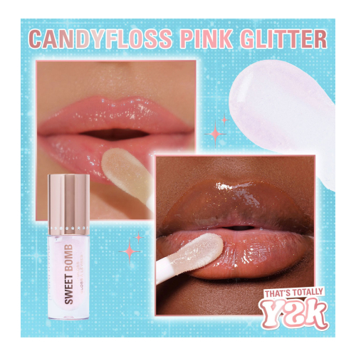 Revolution - *Y2K Baby* - Lip Gloss Sweet Bomb - Candyfloss Pink Glitter