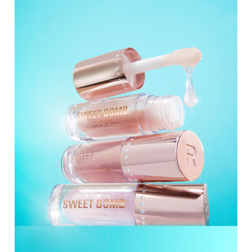 Revolution - *Y2K Baby* - Lip Gloss Sweet Bomb - Candyfloss Pink Glitter