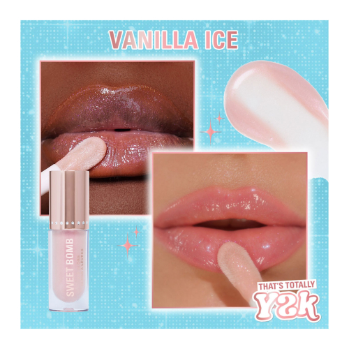 Revolution - *Y2K Baby* - Lip Gloss Sweet Bomb - Vanilla Ice White Holo