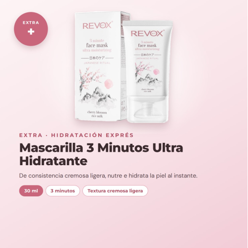 Revox Complete Facial Care Set Japanese Routine with Cleansing Gel, Peeling, Toner, Serum, Cream, and Hydrating Mask Vegan and Cruelty Free