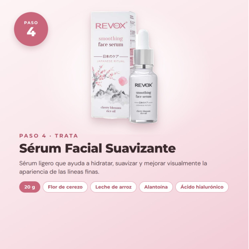 Revox Complete Facial Care Set Japanese Routine with Cleansing Gel, Peeling, Toner, Serum, Cream, and Hydrating Mask Vegan and Cruelty Free