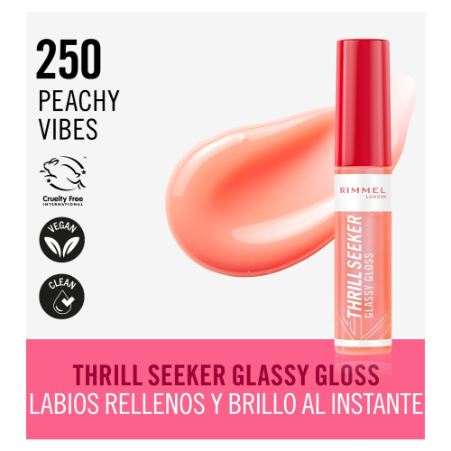 Rimmel London - Lip Gloss Thrill Seeker - 250: Peach Vibes
