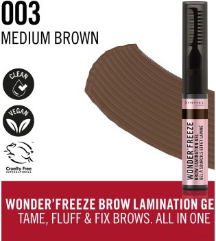 Rimmel London - Eyebrow fixing gel Wonder´ Freeze - 003: Medium Brown
