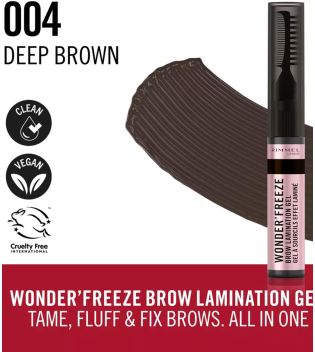 Rimmel London - Eyebrow fixing gel Wonder´ Freeze - 004: Deep Brown