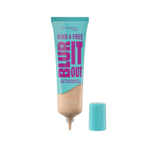 Rimmel London - *Kind & Free* - Mattifying Foundation Blur It Out - 001: Fair Porcelain