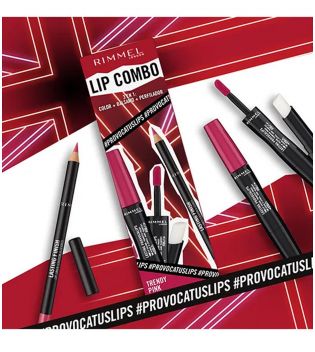 Rimmel London - Lip Set Lip Combo 3 in 1 Provocalips + Lasting Finish - Trendy Pink