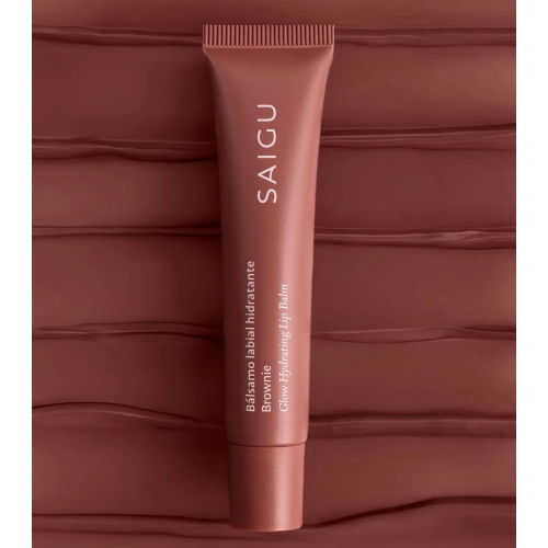 Saigu Cosmetics - Moisturizing lip balm with shine effect - Brownie