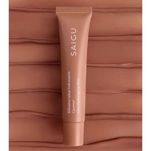 Saigu Cosmetics - Moisturizing lip balm with shine effect - Caramel