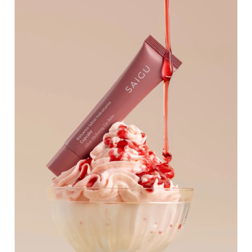 Saigu Cosmetics - Moisturizing lip balm with shine effect - Cupcake