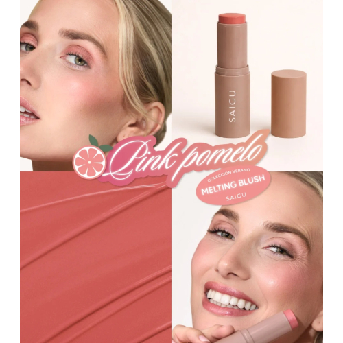 Saigu Cosmetics - *Mediterranean Glow* - Blush stick Melting Blush - Pink Pomelo