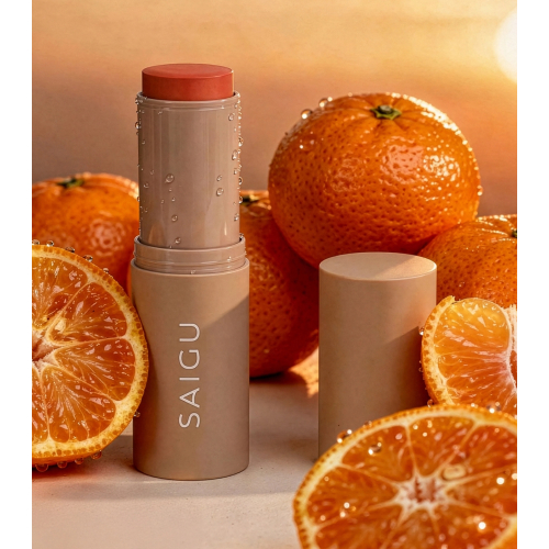 Saigu Cosmetics - *Mediterranean Glow* - Blush stick Melting Blush - Sweet Clementine