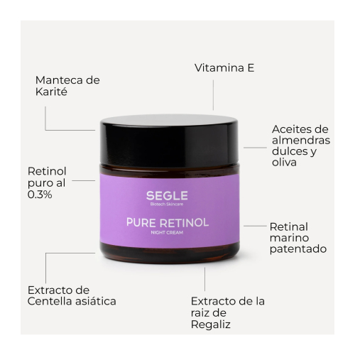 SEGLE - Anti-aging night facial cream Pure Retinol - Mature and/or dry skin