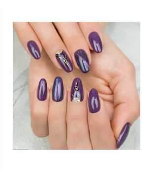 Semilac - Semi-permanent nail polish - 014: Dark Violet Dreams