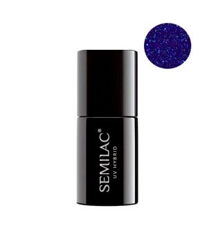 Semilac - Semi-permanent nail polish - 087: Glitter Indigo