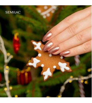 Semilac - Semi-permanent nail polish - 307: Golden Icing