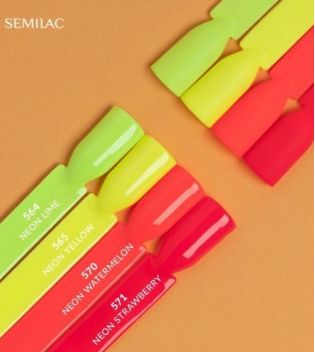 Semilac - Semi-permanent nail polish - 571: Neon Strawberry