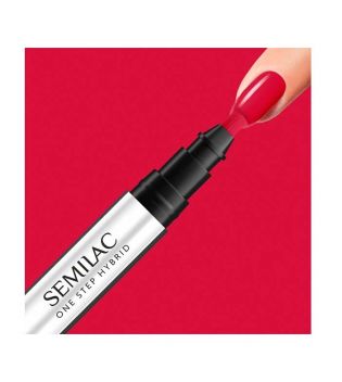 Semilac - Semi-permanent nail polish on stick Marker One Step Hybrid - S550: Pure Red