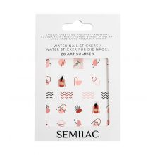 Semilac - Water-based nail stickers - 20: Art Summer