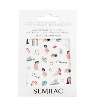 Semilac - Water-based nail stickers - 21: Nude Summer