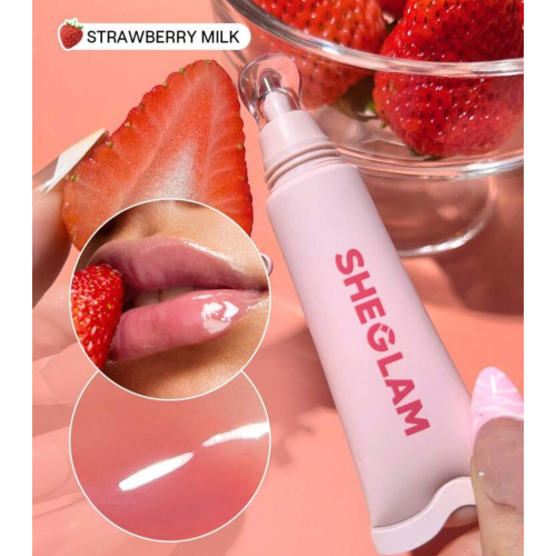 SHEGLAM - Moisturizing Lip Balm Crystal Glaze - Strawberry Milk